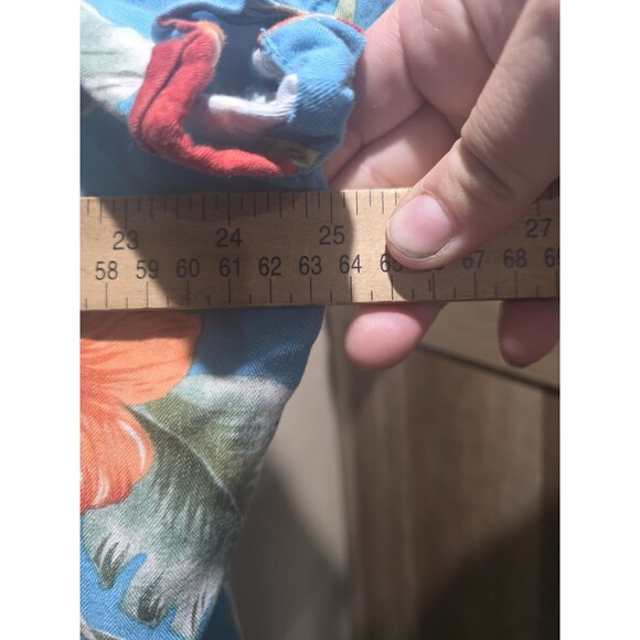 Caribbean Joe Blue Hawaiian Shirt Floral Women's Size 3XL Short Sleeve - Picture 4 of 6